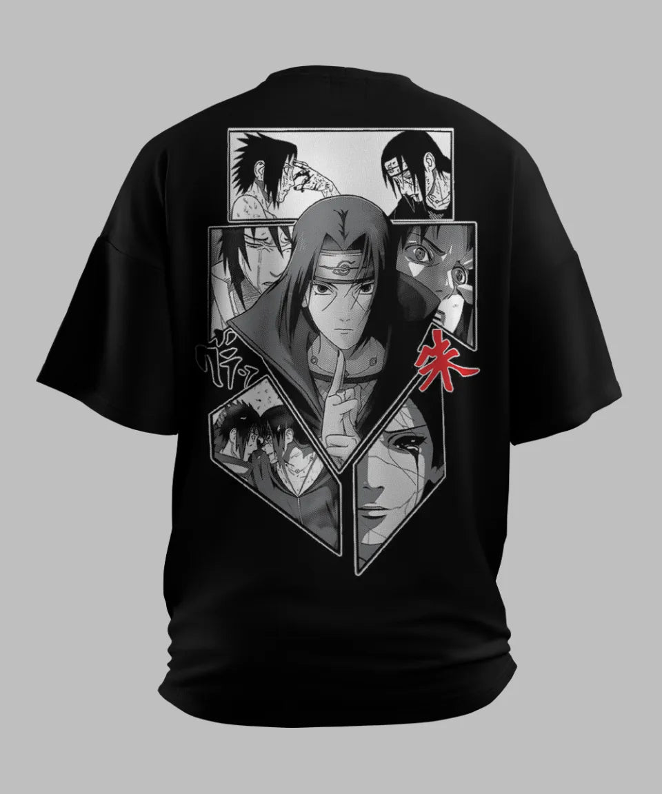Uchiha Logo Black T-shirt (Unisex)