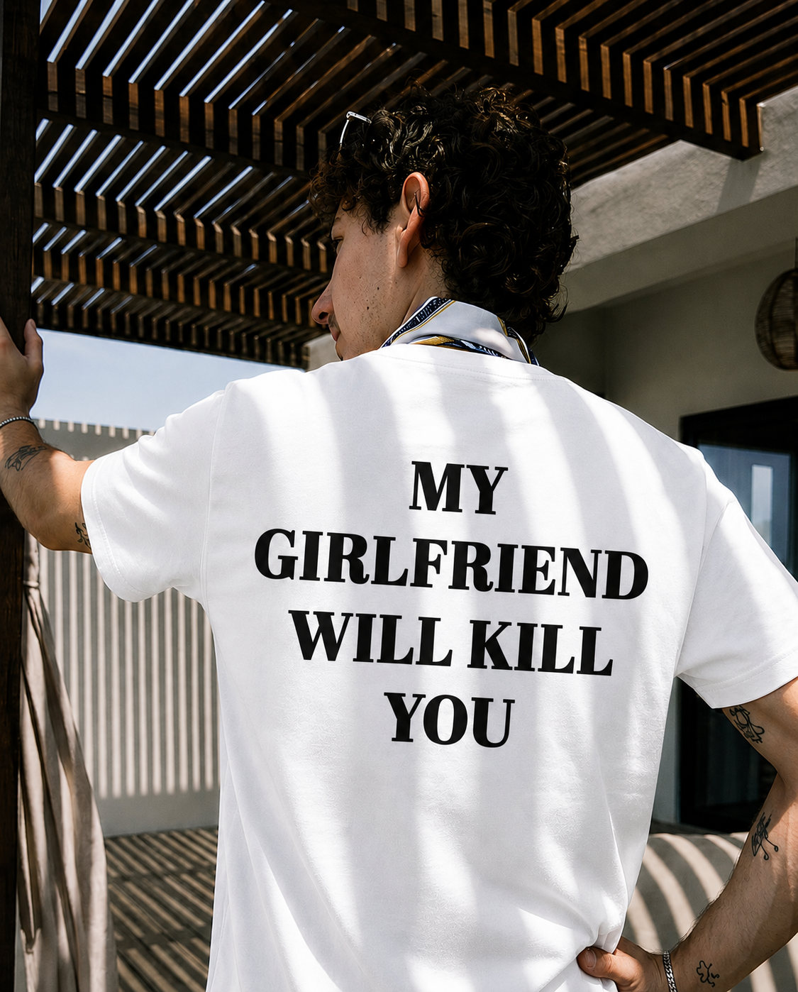 MY GIRLFRIEND WILL KILL YOU T-shirt