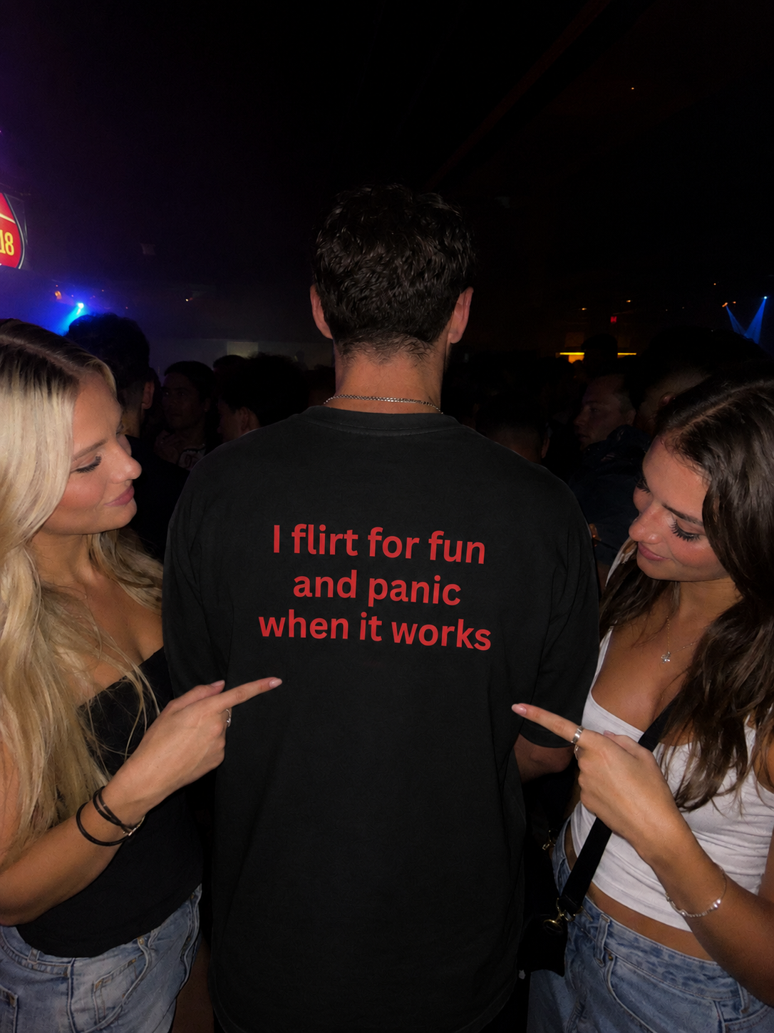 I FLIRT FOR FUN AND PANIC WHEN IT WORKS T-shirt