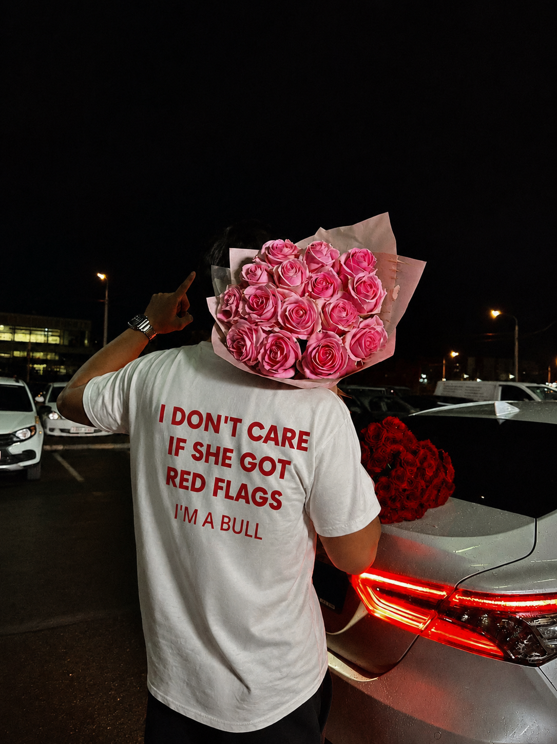 I DON'T CARE IF SHE GOT RED FLAGS T-shirt