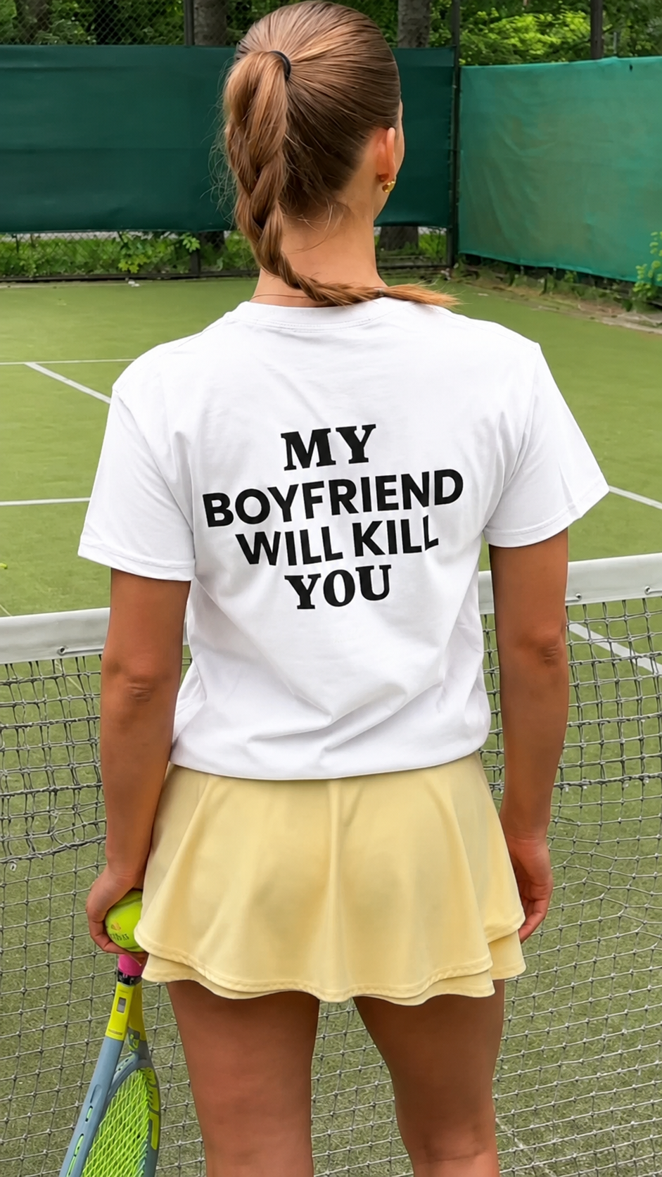 MY BOYFRIEND WILL KILL YOU T-shirt
