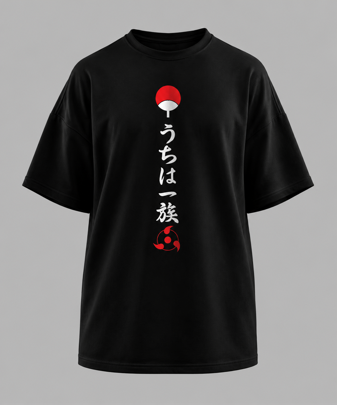 Uchiha Logo Black T-shirt (Unisex)
