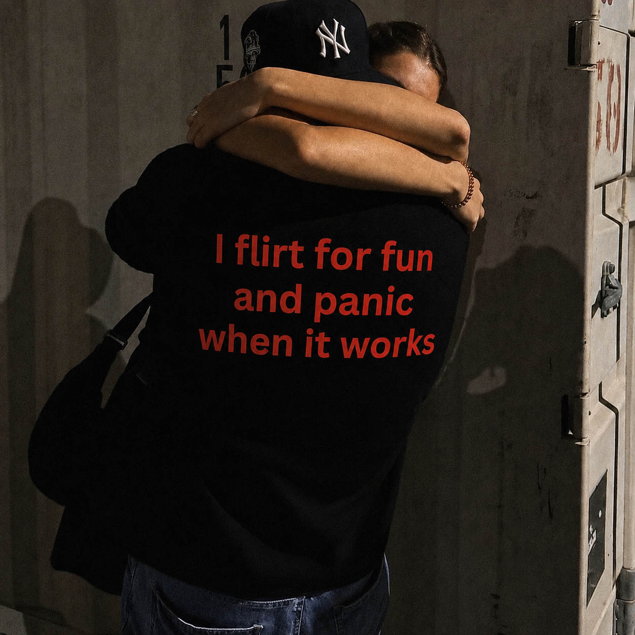 I FLIRT FOR FUN AND PANIC WHEN IT WORKS T-shirt