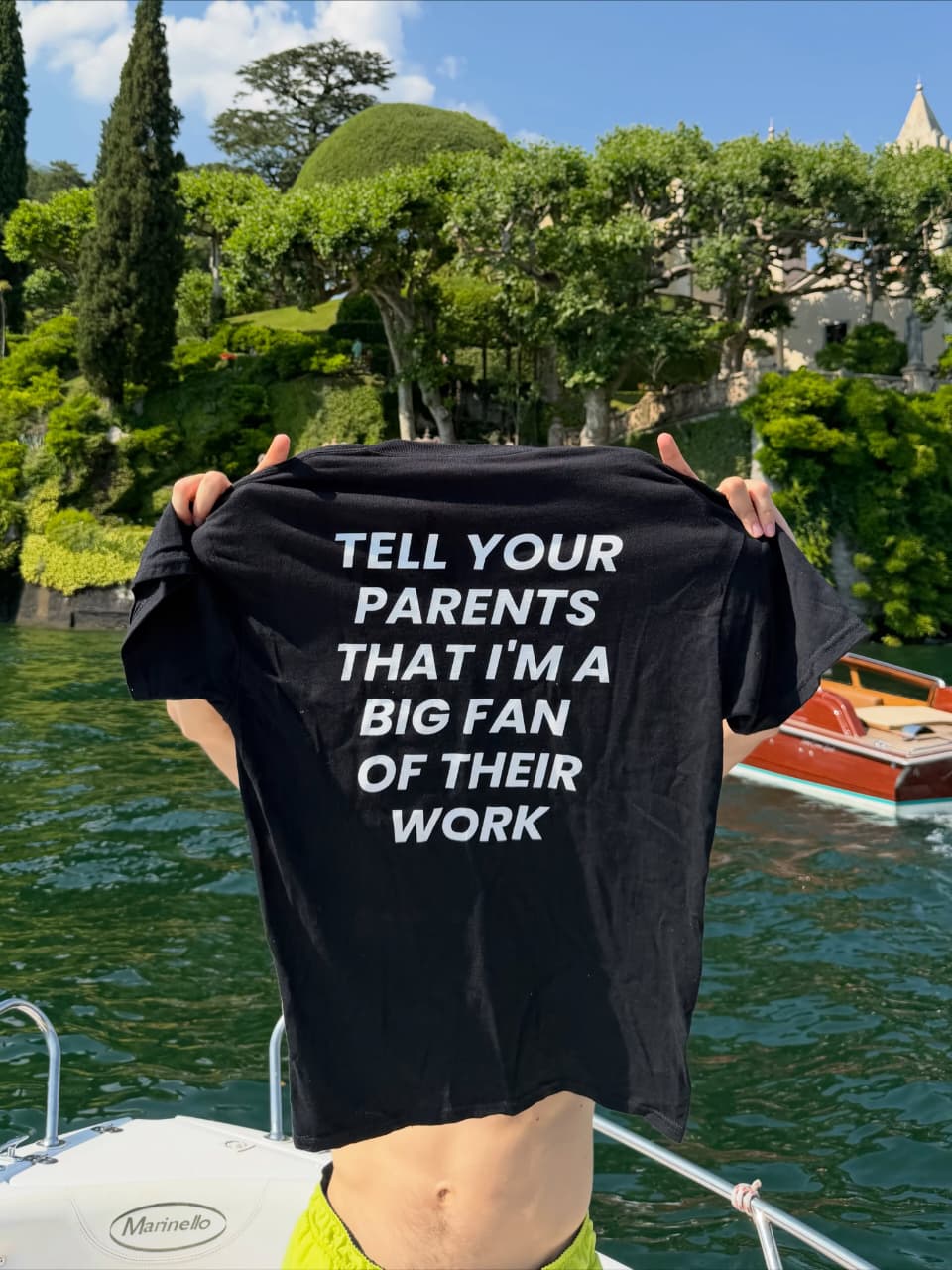 TELL YOUR PARENTS THAT I'M A BIG FAN OF THEIR WORK T-shirt