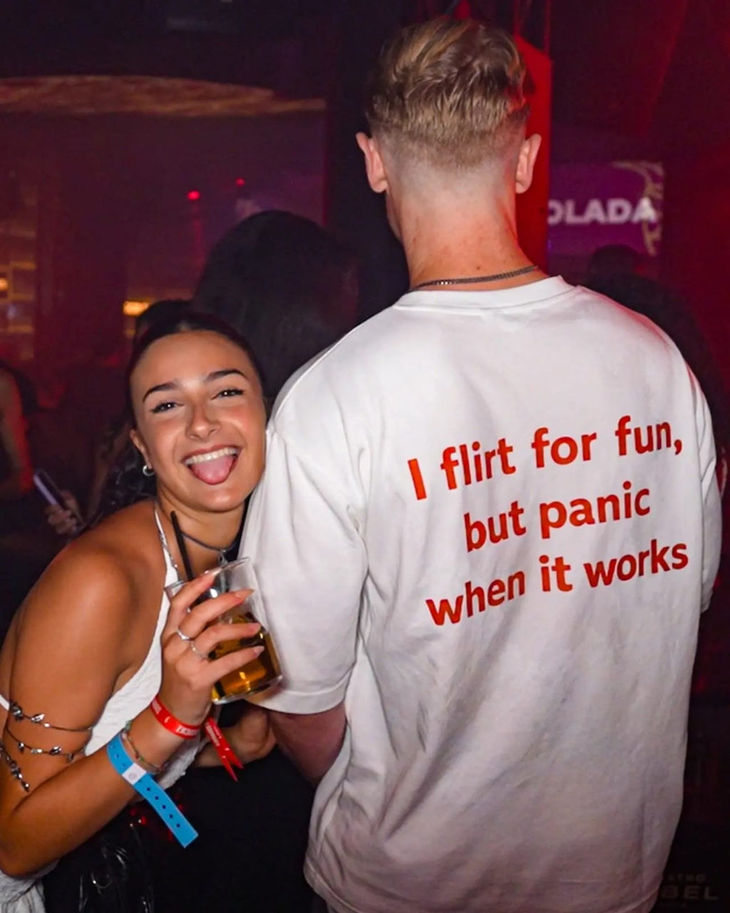 I FLIRT FOR FUN AND PANIC WHEN IT WORKS T-shirt